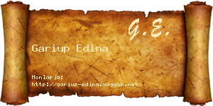 Gariup Edina névjegykártya